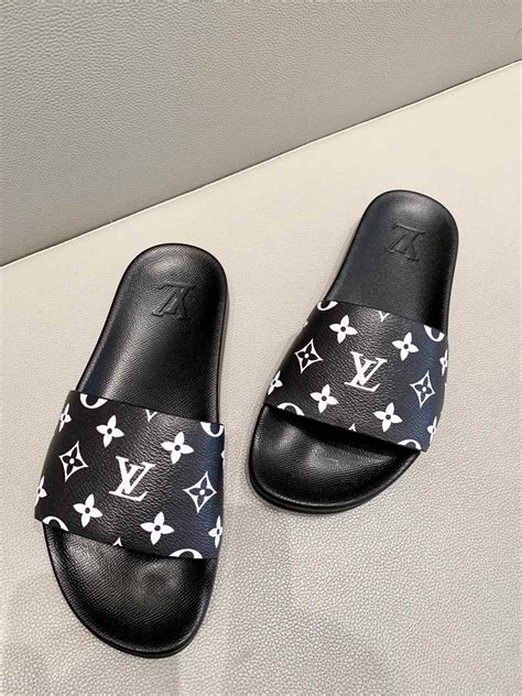 louis vuitton rubber slides|louis vuitton jean slide.